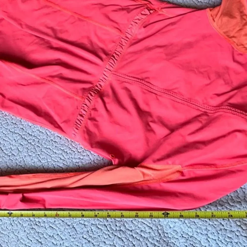 Lululemon Run Reflect Pullover Light Flare Pink Orange Activewear Gym Preppy